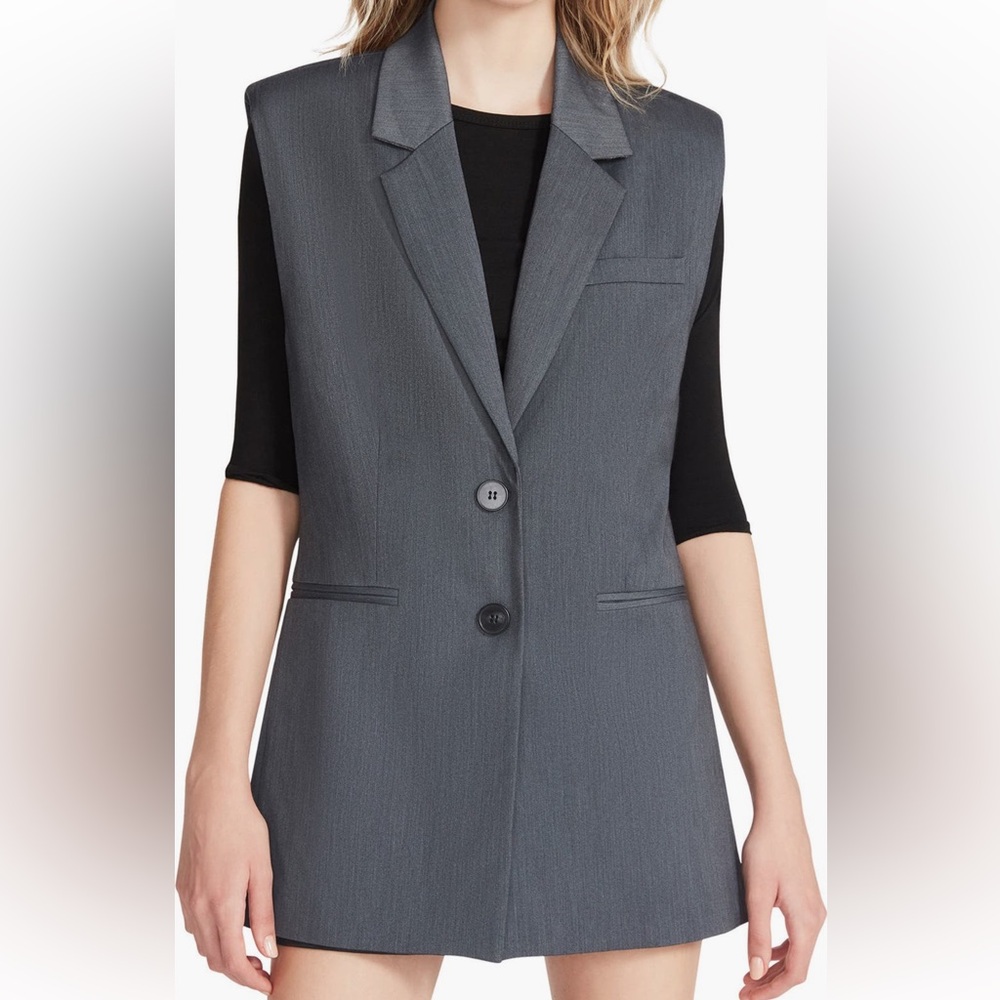 Steve Madden Clare Vest in grey, size M